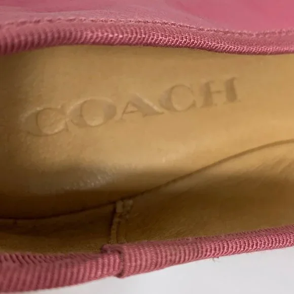 COACH Flatiron Ballet Flats A01667 Rouge Pink w/ Charm NWOB Womens Size 5.5B - Picture 4 of 7